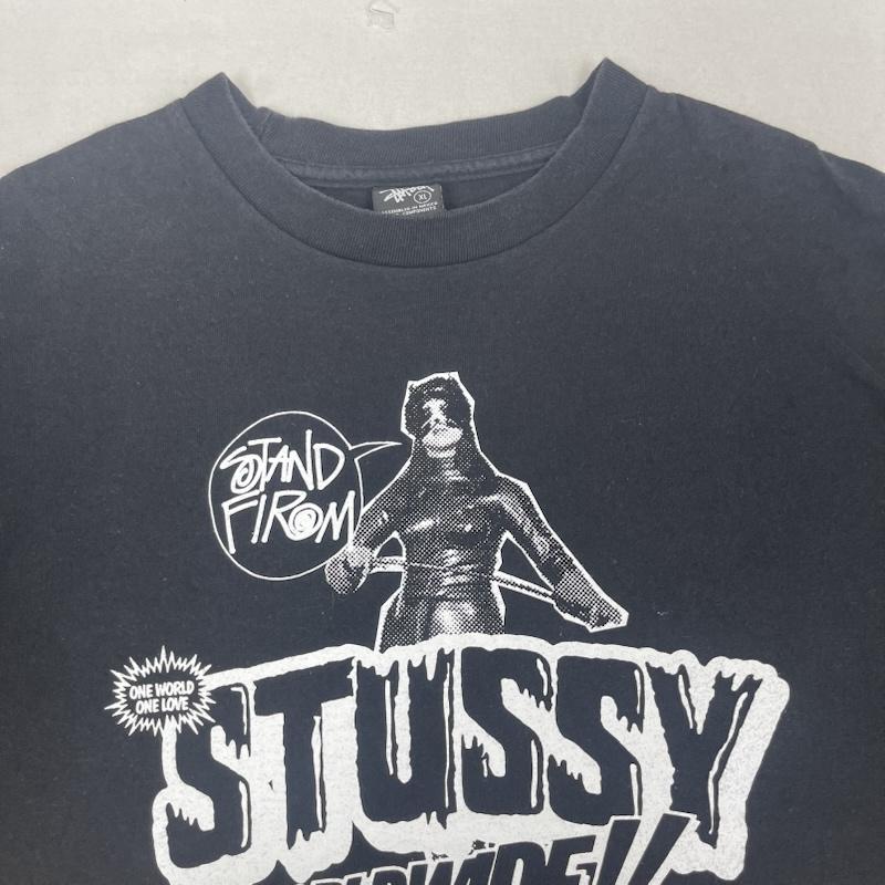 ステューシー STUSSY Tシャツ 半袖 90s 00s メキシコ製 STAND FIRM プリント Tシャツ カットソー XL 黒 / ブラック / black メンズ USED 古着 中古 50167547