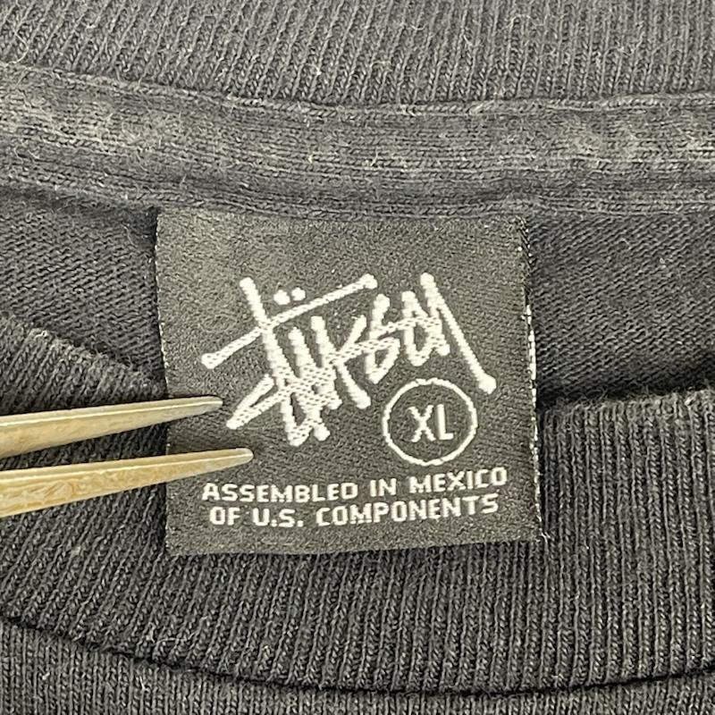 ステューシー STUSSY Tシャツ 半袖 90s 00s メキシコ製 STAND FIRM プリント Tシャツ カットソー XL 黒 / ブラック / black メンズ USED 古着 中古 50167547