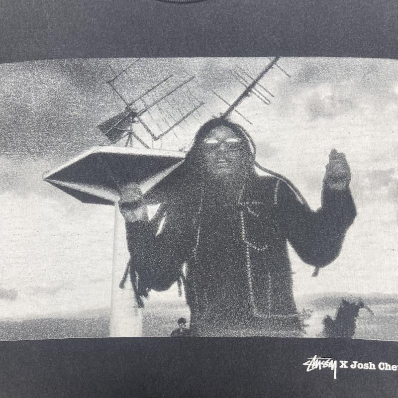 ステューシー STUSSY Tシャツ 半袖 00s メキシコ製 Josh Cheuse コラボ フォト プリント Tシャツ M 黒 / ブラック / black メンズ USED 古着 中古 50167550
