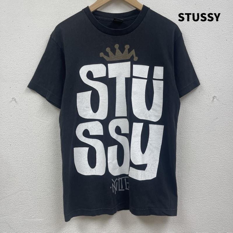 ステューシー STUSSY Tシャツ 半袖 00s メキシコ製 ビッグロゴ クラウン プリント Tシャツ カットソー M 黒 / ブラック / black メンズ USED 古着 中古 50167551