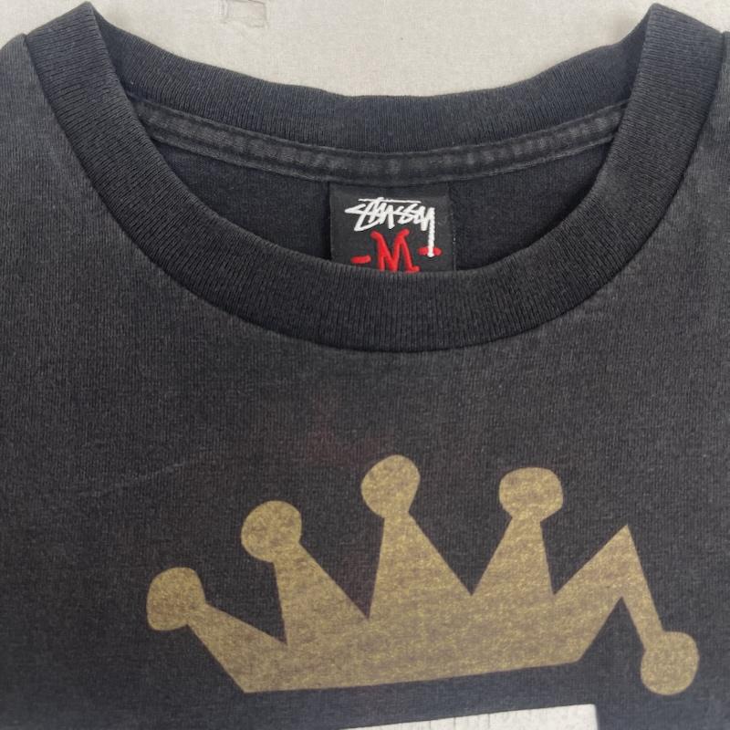 ステューシー STUSSY Tシャツ 半袖 00s メキシコ製 ビッグロゴ クラウン プリント Tシャツ カットソー M 黒 / ブラック / black メンズ USED 古着 中古 50167551