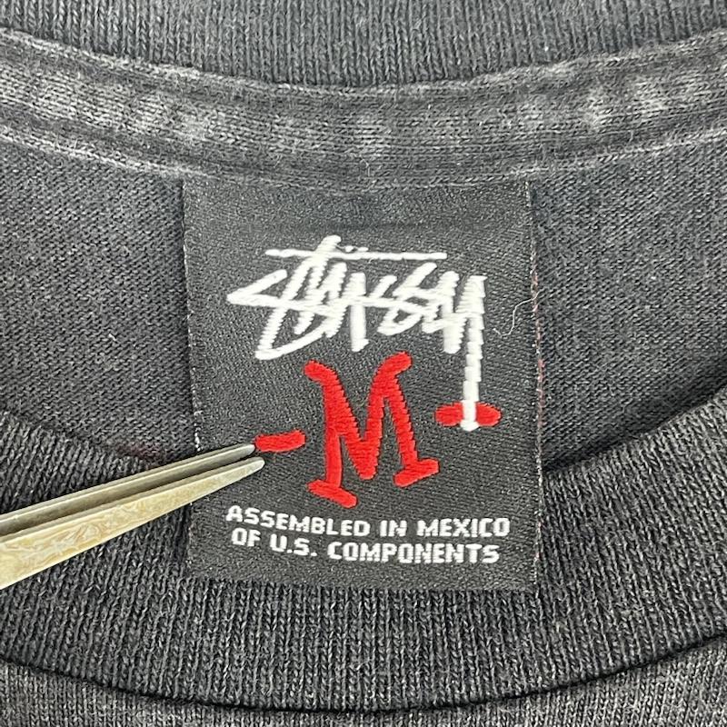 ステューシー STUSSY Tシャツ 半袖 00s メキシコ製 ビッグロゴ クラウン プリント Tシャツ カットソー M 黒 / ブラック / black メンズ USED 古着 中古 50167551