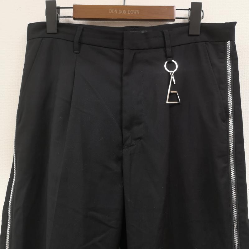 古着 USED パンツ スラックス A GEM/9 2020AW サイド ジップ ワイド スラックス パンツ AGN20-C09 L 黒 / ブラック / black メンズ USED 古着 中古 50167554