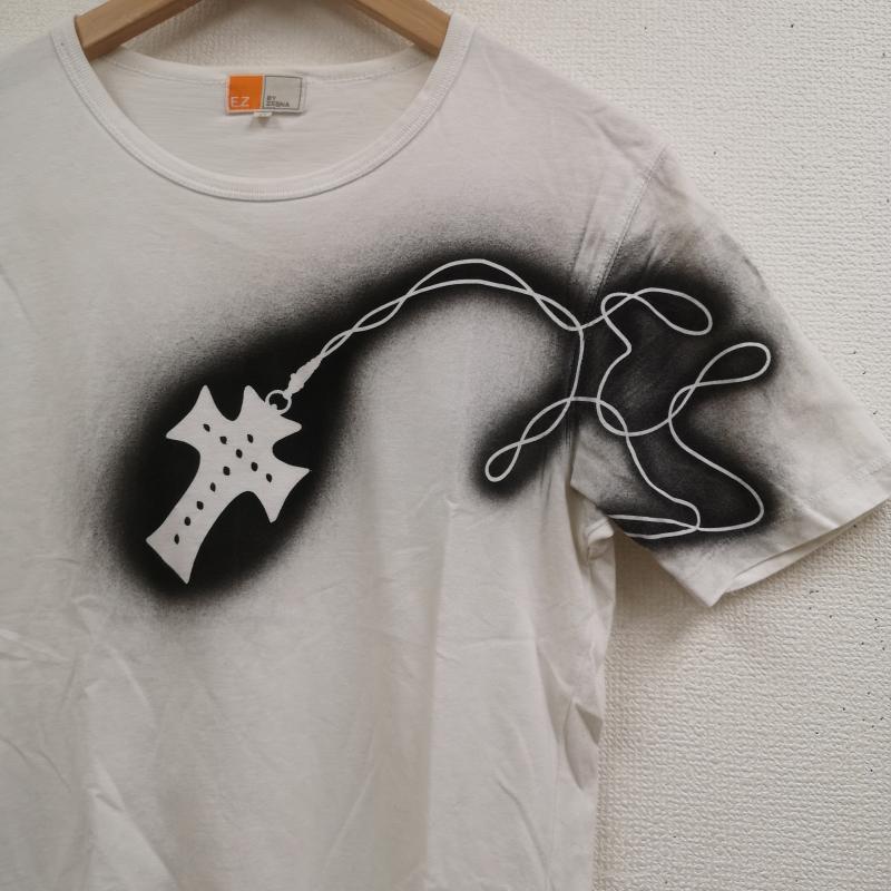 イージーバイゼニア E.Z BY ZEGNA Tシャツ 半袖 クロス 十字架 スプレー グラフィック ショート スリーブ 半袖 Tシャツ S/S TEE M 白 / ホワイト / white メンズ USED 古着 中古 50167583