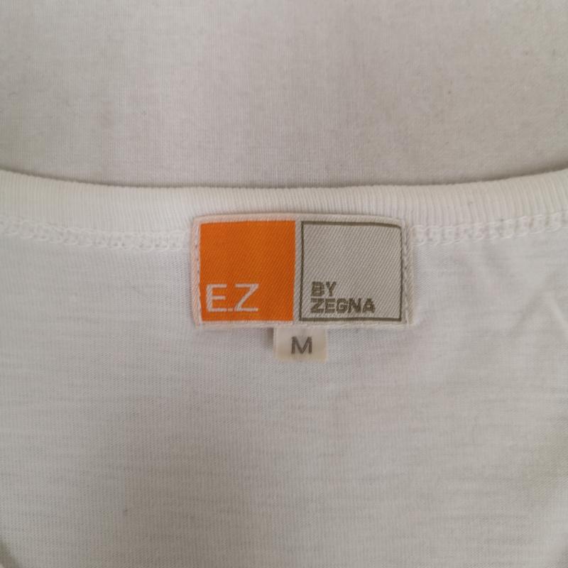 イージーバイゼニア E.Z BY ZEGNA Tシャツ 半袖 クロス 十字架 スプレー グラフィック ショート スリーブ 半袖 Tシャツ S/S TEE M 白 / ホワイト / white メンズ USED 古着 中古 50167583
