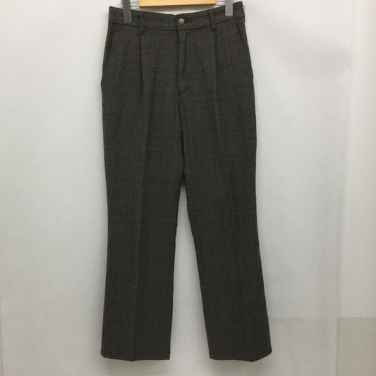 古着 USED ボトムス ボトムス PORT BY ARK ポート バイ アーク PO06-P001 チェック柄 ウール混 テーパードパンツ TALONジップ 1 チェック 茶 / ブラウン / brown メンズ USED 古着 中古 50167594