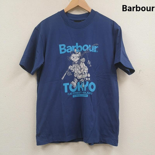 バーブァー Barbour Tシャツ 半袖 キャット 猫 TOKYO 東京 プリント 半袖 Tシャツ S/S TEE 252MTS1632 S 青 / ブルー / blue メンズ USED 古着 中古 50167595