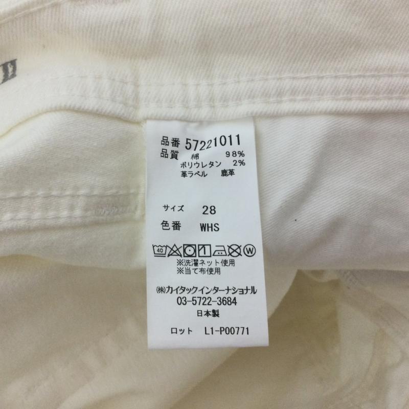 ヤヌーク YANUK パンツ デニム、ジーンズ VINCENT 57221011 ストレッチ ホワイトジーンズ スリムジーンズ 28インチ 無地 白 / ホワイト / white メンズ USED 古着 中古 50167601