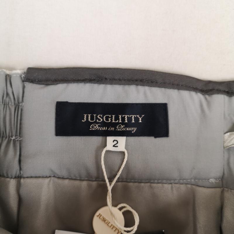 ジャスグリッティー JUSGLITTY スカート ひざ丈スカート 花 フラワー レース タイト ボンディング スカート 40331090 2 白 / ホワイト / white レディース USED 古着 中古 50167618