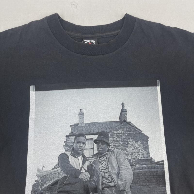 ステューシー STUSSY Tシャツ 半袖 00s Josh Cheuse コラボ 限定 フォト プリント Tシャツ カットソー L 黒 / ブラック / black メンズ USED 古着 中古 50167642