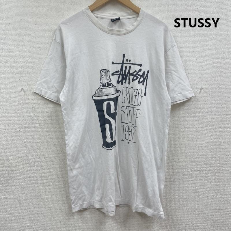 ステューシー STUSSY Tシャツ 半袖 00s 1992 SPRAY CAN 限定 プリント Tシャツ カットソー M 白 / ホワイト / white メンズ USED 古着 中古 50167643