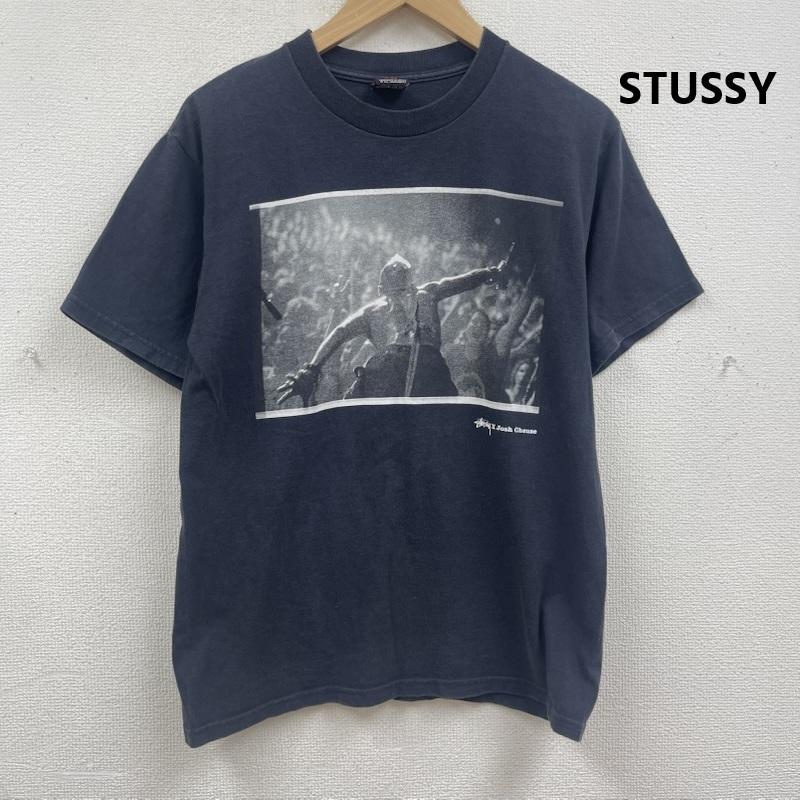 ステューシー STUSSY Tシャツ 半袖 00s メキシコ製 Josh Cheuse コラボ フォト プリント Tシャツ カットソー S 紺 / ネイビー / navy メンズ USED 古着 中古 50167644