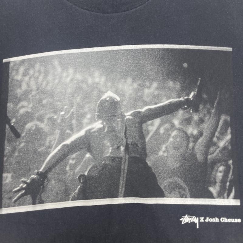 ステューシー STUSSY Tシャツ 半袖 00s メキシコ製 Josh Cheuse コラボ フォト プリント Tシャツ カットソー S 紺 / ネイビー / navy メンズ USED 古着 中古 50167644