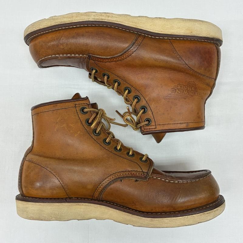 レッドウィング RED WING ブーツ ショートブーツ 90s 00s USA製 875 アイリッシュセッター モックトゥ レースアップ レザー ワーク ブーツ US：7 メンズ USED 古着 中古 50167648