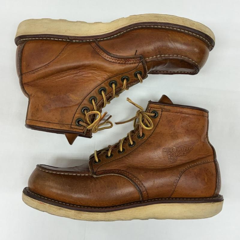レッドウィング RED WING ブーツ ショートブーツ 90s 00s USA製 875 アイリッシュセッター モックトゥ レースアップ レザー ワーク ブーツ US：7 メンズ USED 古着 中古 50167648