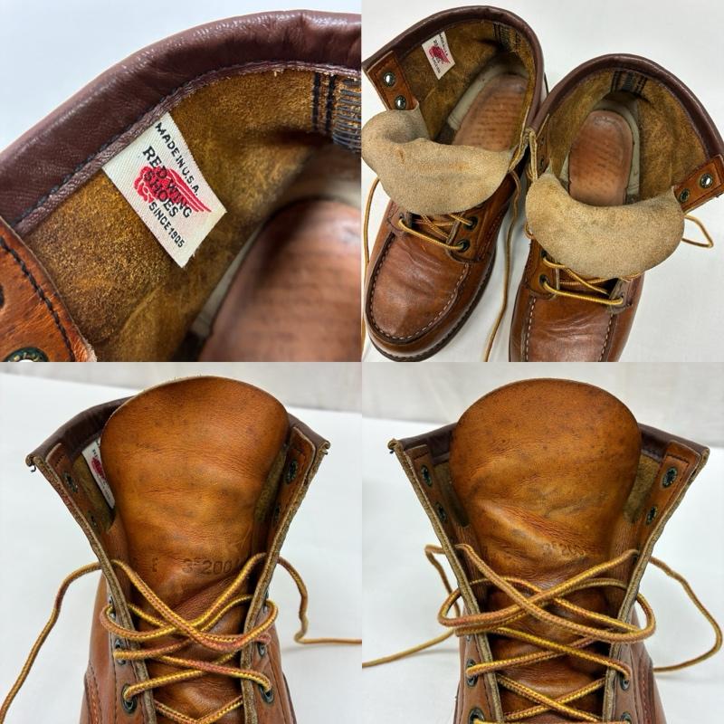 レッドウィング RED WING ブーツ ショートブーツ 90s 00s USA製 875 アイリッシュセッター モックトゥ レースアップ レザー ワーク ブーツ US：7 メンズ USED 古着 中古 50167648