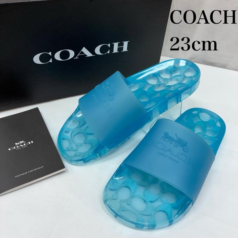コーチ COACH サンダル サンダル ULYSSA RUBBER SLIDE クリア ラバー スライド サンダル C3068 23.0cm レディース USED 古着 中古 50167651