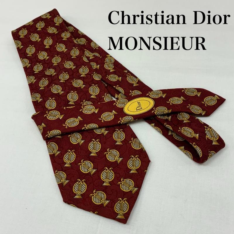 クリスチャンディオール Christian Dior ネクタイ ネクタイ MONSIEUR ライアー ハープ 総柄 シルク ネクタイ オールド ヴィンテージ - メンズ USED 古着 中古 50167654