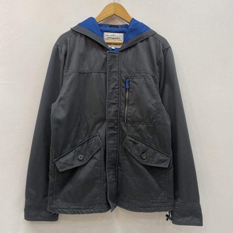 リーバイス Levi s ジャケット、上着 ジャケット、ブレザー デニム ジャケット パーカー 胸元 ジップポケット L 灰 / グレー / gray X 青 / ブルー / blue メンズ USED 古着 中古 50167655