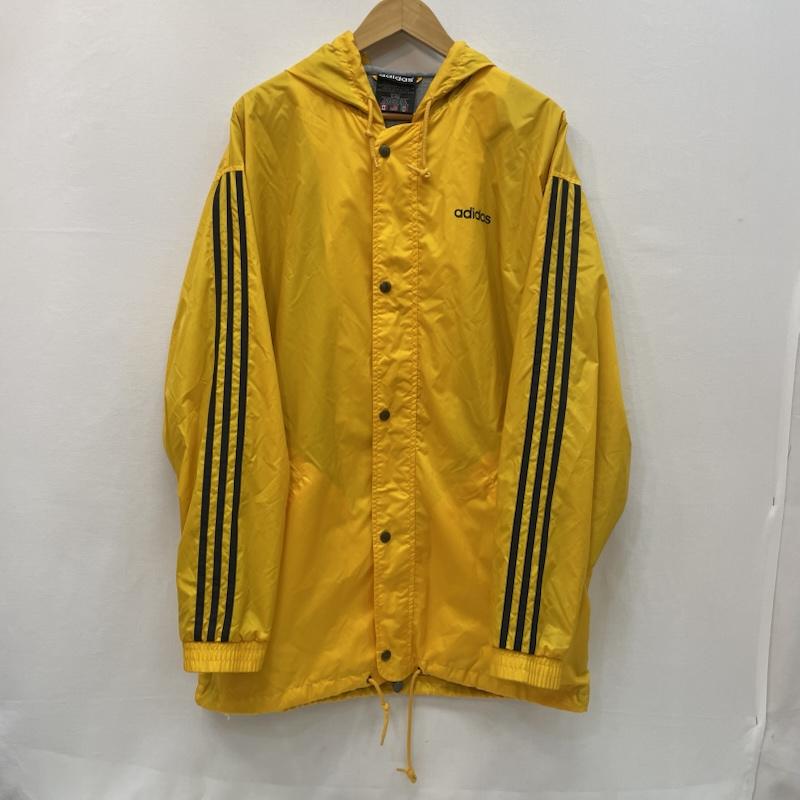 アディダス adidas ジャケット、上着 ジャケット、ブレザー 80s 90s old adidas ナイロン ジャケット フード付き 万国旗 タグ M 黄 / イエロー / yellow X 黒 / ブラック / black メンズ USED 古着 中古 50167658