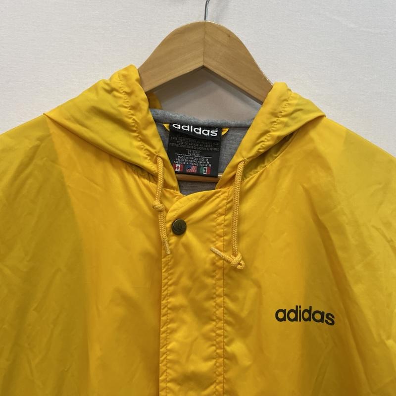 アディダス adidas ジャケット、上着 ジャケット、ブレザー 80s 90s old adidas ナイロン ジャケット フード付き 万国旗 タグ M 黄 / イエロー / yellow X 黒 / ブラック / black メンズ USED 古着 中古 50167658