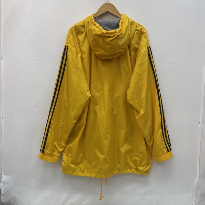 アディダス adidas ジャケット、上着 ジャケット、ブレザー 80s 90s old adidas ナイロン ジャケット フード付き 万国旗 タグ M 黄 / イエロー / yellow X 黒 / ブラック / black メンズ USED 古着 中古 50167658