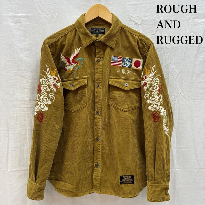 ラフアンドラゲッド ROUGH and RUGGED シャツ、ブラウス 長袖 コーデュロイ 刺繍 スーベニア シャツ 1 メンズ USED 古着 中古 50167661