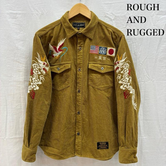 ラフアンドラゲッド ROUGH and RUGGED シャツ、ブラウス 長袖 コーデュロイ 刺繍 スーベニア シャツ 1 メンズ USED 古着 中古 50167661