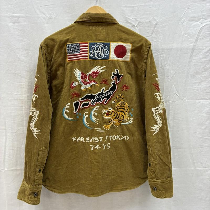ラフアンドラゲッド ROUGH and RUGGED シャツ、ブラウス 長袖 コーデュロイ 刺繍 スーベニア シャツ 1 メンズ USED 古着 中古 50167661
