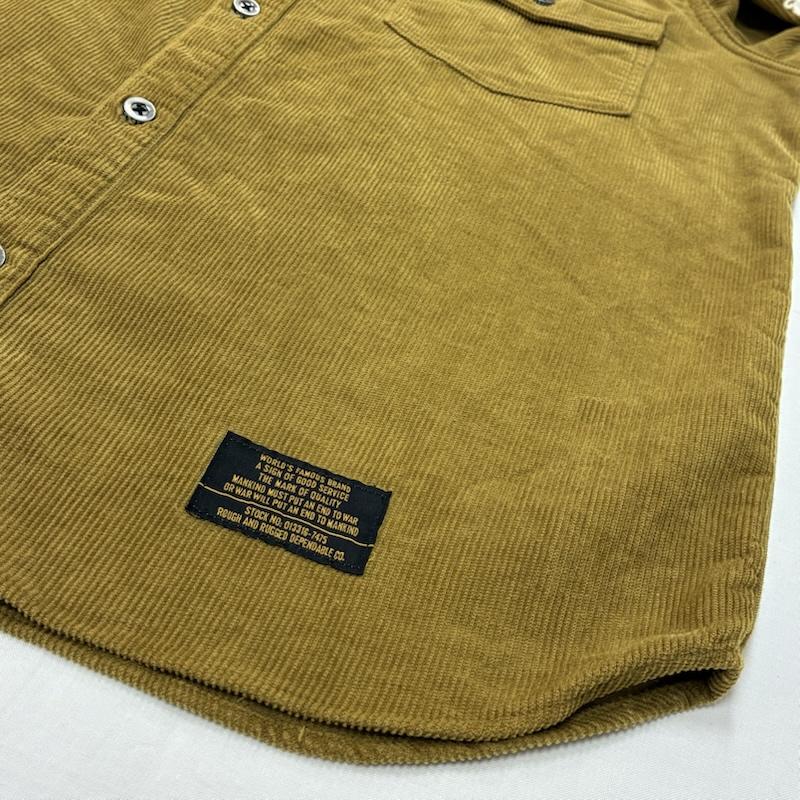 ラフアンドラゲッド ROUGH and RUGGED シャツ、ブラウス 長袖 コーデュロイ 刺繍 スーベニア シャツ 1 メンズ USED 古着 中古 50167661