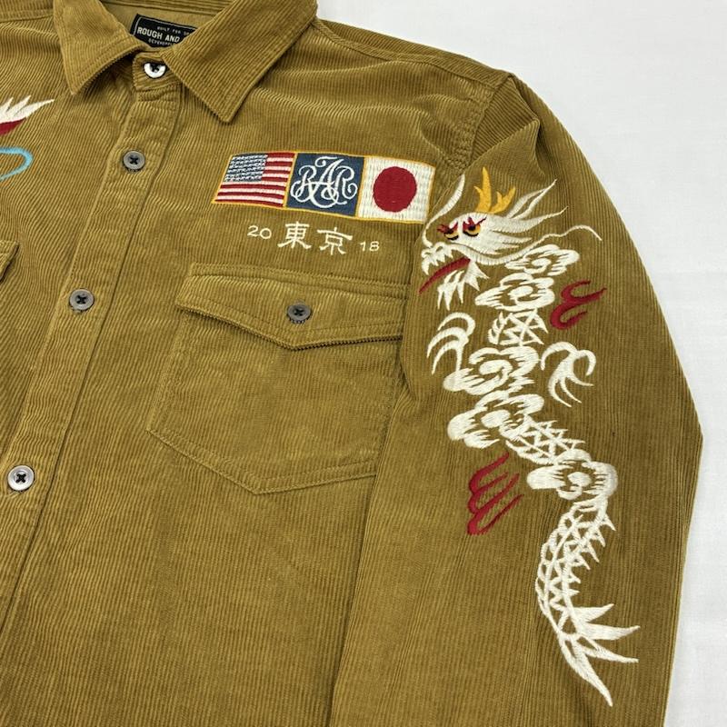 ラフアンドラゲッド ROUGH and RUGGED シャツ、ブラウス 長袖 コーデュロイ 刺繍 スーベニア シャツ 1 メンズ USED 古着 中古 50167661