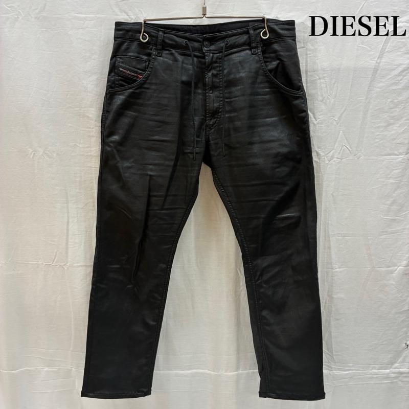 ディーゼル DIESEL パンツ デニム、ジーンズ JOGG JEANS KROOLEY-NE 0849R ストレッチ ブラック コーティング ジョグ ジーンズ 32インチ メンズ USED 古着 中古 50167664
