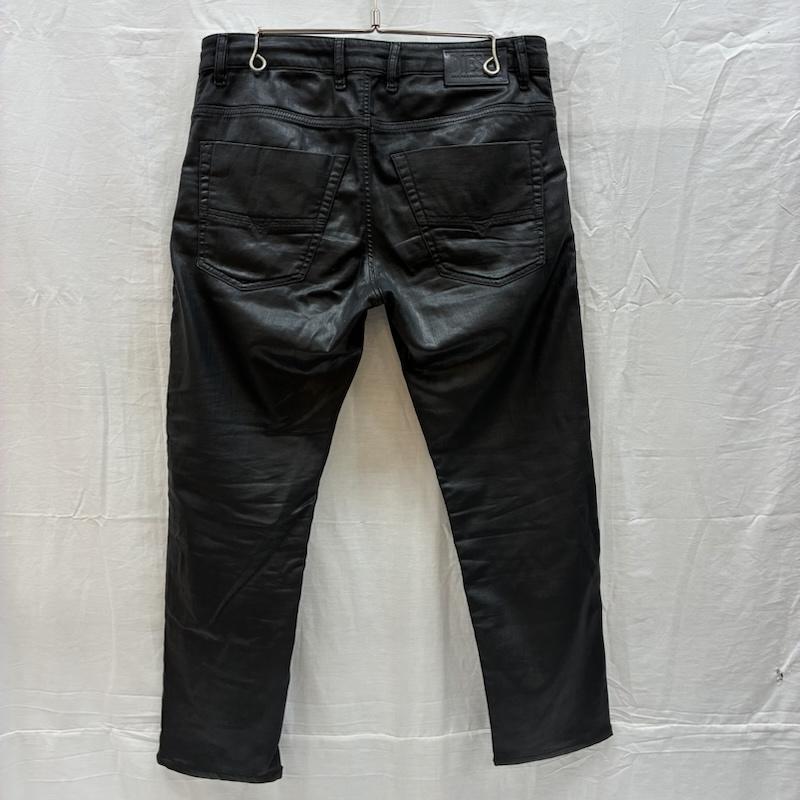 ディーゼル DIESEL パンツ デニム、ジーンズ JOGG JEANS KROOLEY-NE 0849R ストレッチ ブラック コーティング ジョグ ジーンズ 32インチ メンズ USED 古着 中古 50167664