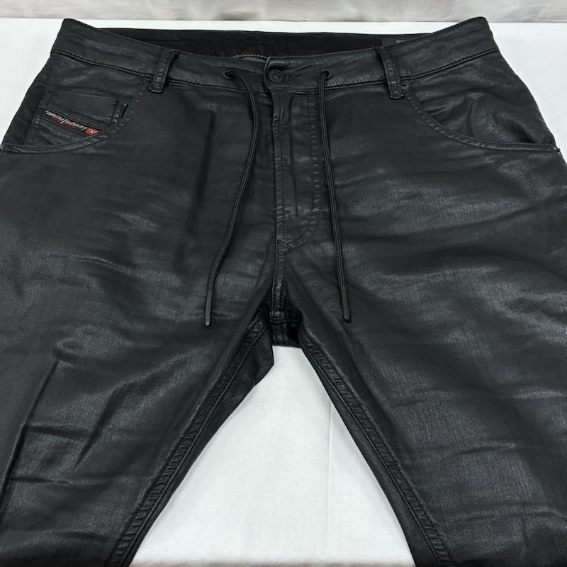 ディーゼル DIESEL パンツ デニム、ジーンズ JOGG JEANS KROOLEY-NE 0849R ストレッチ ブラック コーティング ジョグ ジーンズ 32インチ メンズ USED 古着 中古 50167664