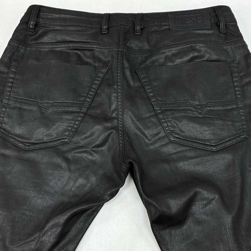 ディーゼル DIESEL パンツ デニム、ジーンズ JOGG JEANS KROOLEY-NE 0849R ストレッチ ブラック コーティング ジョグ ジーンズ 32インチ メンズ USED 古着 中古 50167664