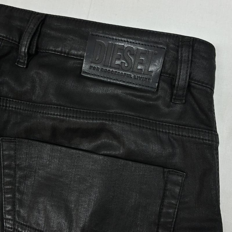 ディーゼル DIESEL パンツ デニム、ジーンズ JOGG JEANS KROOLEY-NE 0849R ストレッチ ブラック コーティング ジョグ ジーンズ 32インチ メンズ USED 古着 中古 50167664