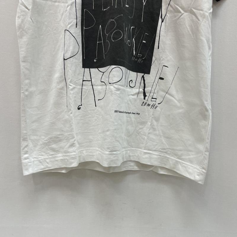 コムデギャルソン COMME des GARCONS Tシャツ 半袖 グラフィック プリント tシャツ ヘンリク トマシェフスキ L 白 / ホワイト / white X 黒 / ブラック / black メンズ USED 古着 中古 50167667