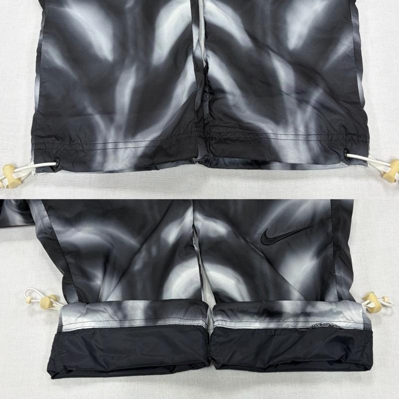 フィアーオブゴッド Fear of God パンツ ワークパンツ、ペインターパンツ NIKE コラボ 総柄 オールオーバープリント タイダイ ロゴ ナイロン トラック パンツ M グラデーション X ロゴ、文字 黒 / ブラック / black X 白 / ホワイト / white メンズ USED 古着 中古 50167668