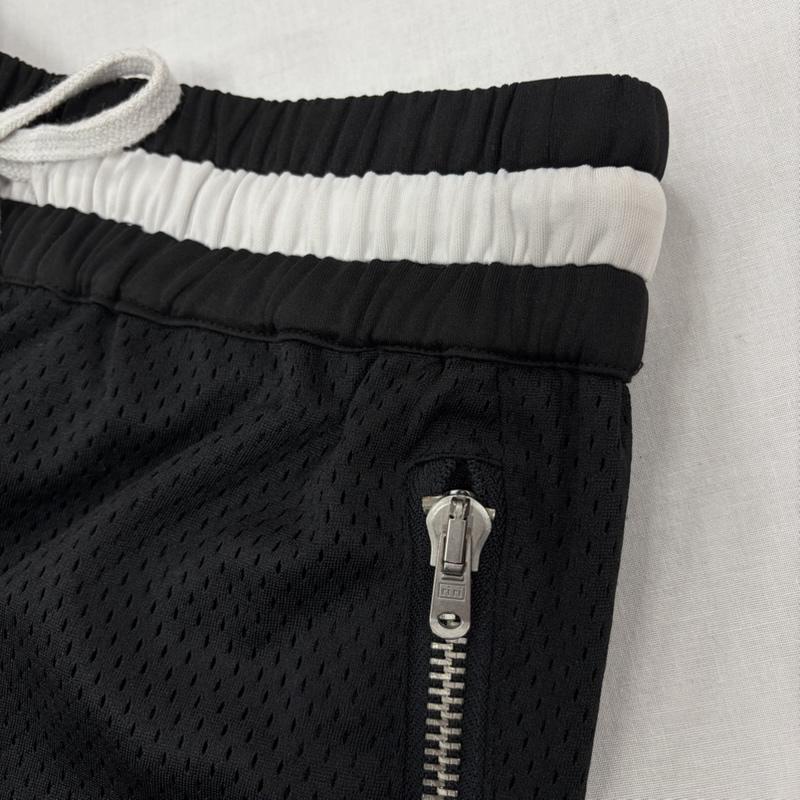サプール SAPEUR パンツ ショートパンツ メッシュ バスケットボール ショーツ ハーフパンツ ストリート L 無地 黒 / ブラック / black X 白 / ホワイト / white メンズ USED 古着 中古 50167671