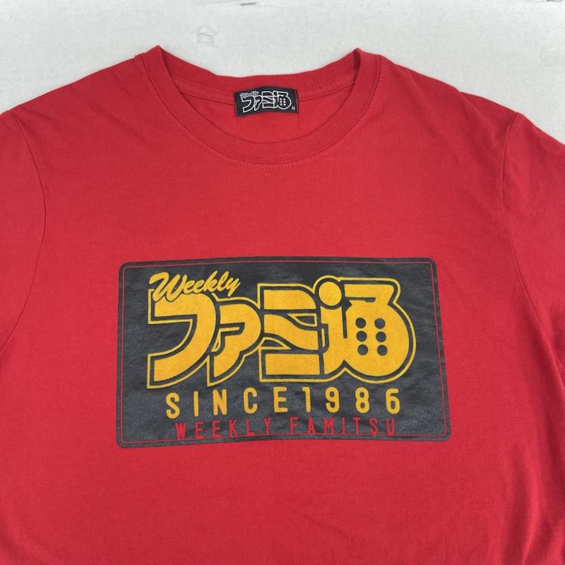 古着 USED Tシャツ 半袖 週刊ファミ通 ロゴ プリント Tシャツ カットソー 赤 / レッド / red メンズ USED 古着 中古 50167674