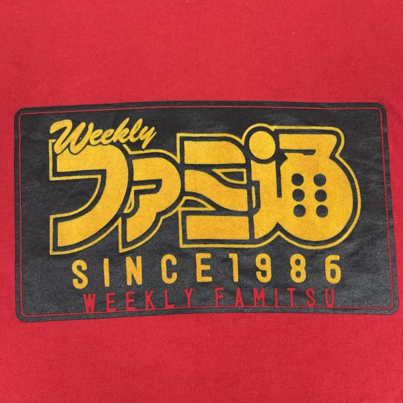 古着 USED Tシャツ 半袖 週刊ファミ通 ロゴ プリント Tシャツ カットソー 赤 / レッド / red メンズ USED 古着 中古 50167674