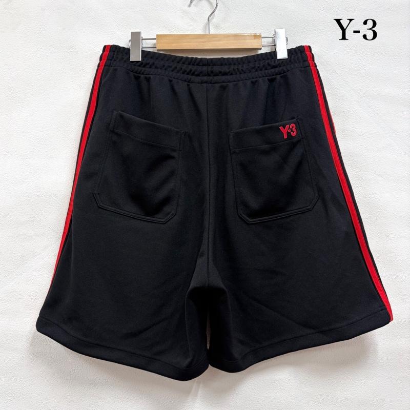 ワイスリー Y-3 パンツ ショートパンツ サイドランバギーショーツ ハーフ トラックパンツ ロゴ プリント Yohji Yamamoto ヨウジヤマモト adidas M ロゴ、文字 X プリント 黒 / ブラック / black X 赤 / レッド / red メンズ USED 古着 中古 50167675