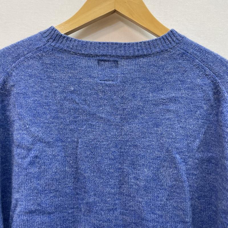ステューシー STUSSY ニット、セーター 長袖 フェルト製 ストック ロゴ 金タグ XL 青 / ブルー / blue メンズ USED 古着 中古 50167676