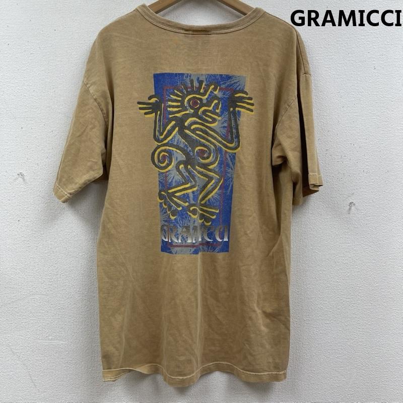 グラミチ GRAMICCI Tシャツ 半袖 90s USA製 ヴィンテージ グラフィック プリント Tシャツ M ベージュ / ベージュ / beige メンズ USED 古着 中古 50167677