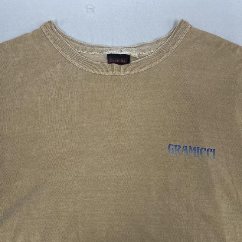 グラミチ GRAMICCI Tシャツ 半袖 90s USA製 ヴィンテージ グラフィック プリント Tシャツ M ベージュ / ベージュ / beige メンズ USED 古着 中古 50167677