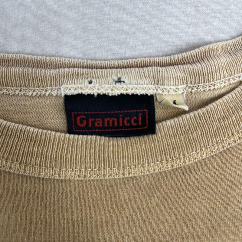 グラミチ GRAMICCI Tシャツ 半袖 90s USA製 ヴィンテージ グラフィック プリント Tシャツ M ベージュ / ベージュ / beige メンズ USED 古着 中古 50167677