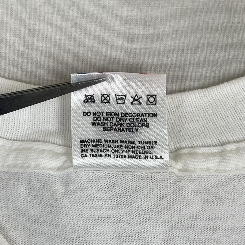 フルーツオブザルーム FRUIT OF THE LOOM Tシャツ 半袖 80s 90s USA製 ヴィンテージ スーベニア プリント Tシャツ カットソー L 白 / ホワイト / white メンズ USED 古着 中古 50167680