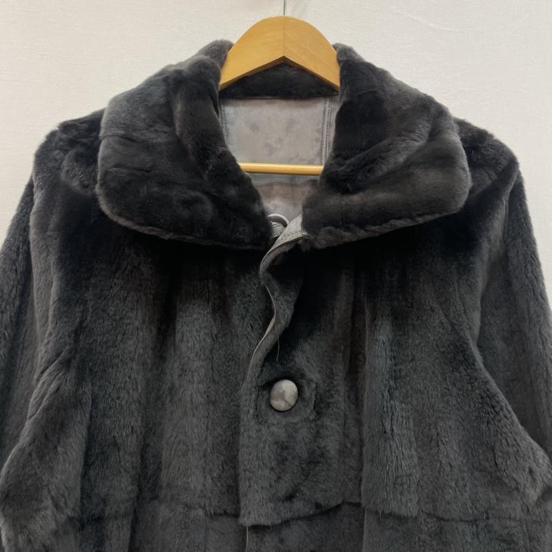 ヴィンテージ VINTAGE コート 毛皮、ファー KB fur リアル ファー ウイーゼル リバーシブル 11号 黒 / ブラック / black X 灰 / グレー / gray レディース USED 古着 中古 50167685