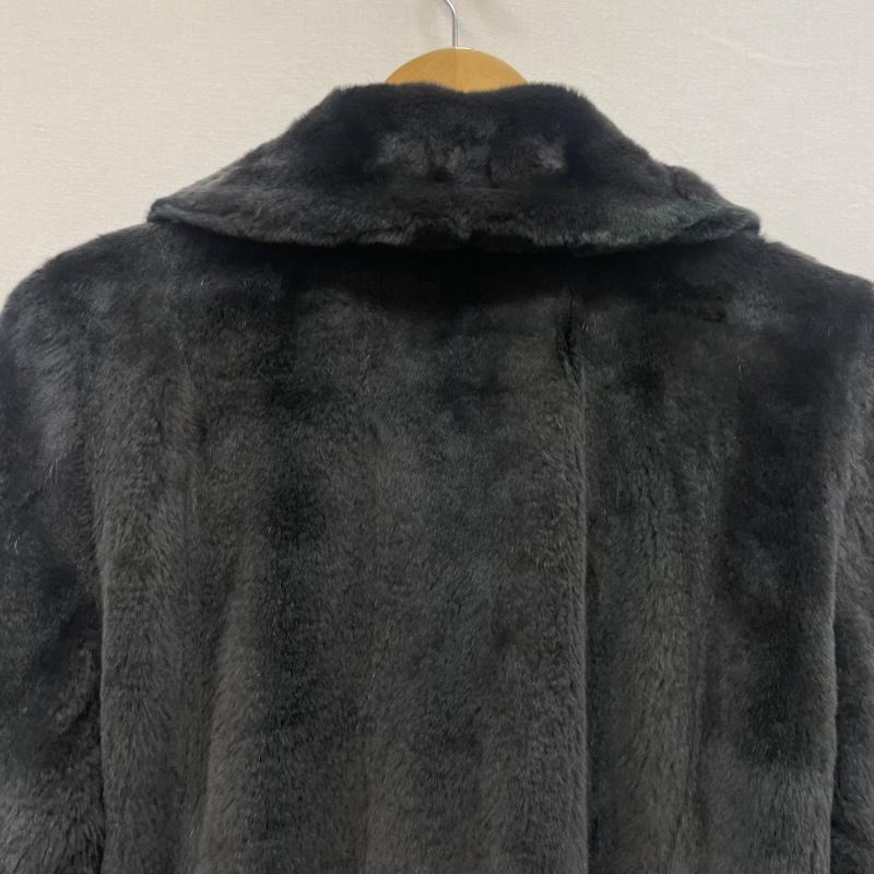 ヴィンテージ VINTAGE コート 毛皮、ファー KB fur リアル ファー ウイーゼル リバーシブル 11号 黒 / ブラック / black X 灰 / グレー / gray レディース USED 古着 中古 50167685