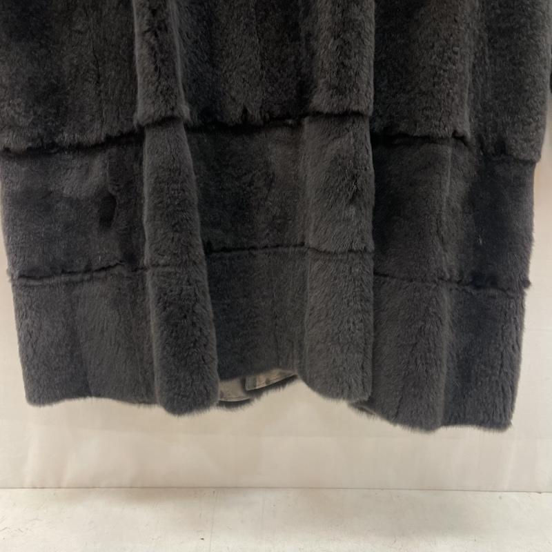 ヴィンテージ VINTAGE コート 毛皮、ファー KB fur リアル ファー ウイーゼル リバーシブル 11号 黒 / ブラック / black X 灰 / グレー / gray レディース USED 古着 中古 50167685